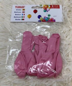 GLOBOS PARA FIESTA ROSADOS 1UND (8PCS)