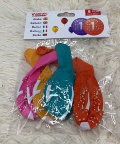 GLOBOS CON NÚMEROS #1 1UND (5PCS)