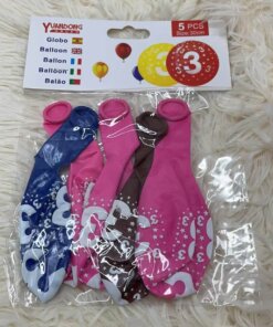 GLOBOS CON NÚMEROS #3 1UND (5PCS)