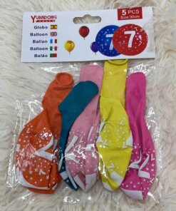 GLOBOS CON NÚMEROS #7 1UND (5PCS)
