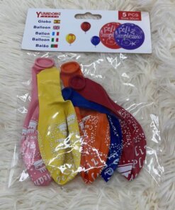 GLOBOS CUMPLEAÑOS 1UND (5PCS)