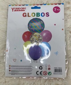 GLOBOS COLORES CUMPLEAÑOS 1UND (7PCS)
