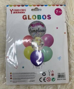 GLOBOS DE COLORES CUMPLEAÑOS 1UND (7PCS)