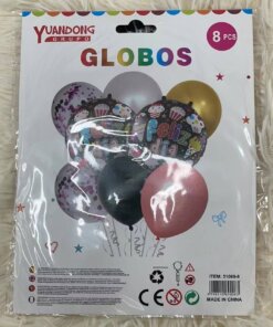 GLOBOS DE COLORES FELIZ DÍA 1UND (8PCS)