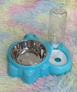 TAZA DOBLE PARA MASCOTA CON BOTELLA 1UND (4PCS)