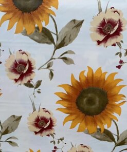MANTEL EN ROLLO DE GIRASOL CON FLOR 1.37*30M