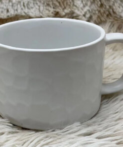 JARRA CERÁMICA BLANCA C/DISEÑO 1UND
