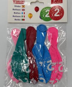GLOBOS CON NÚMEROS #2 1UND (5PCS)