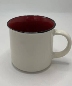 JARRA CERÁMICA BLANCO C/COLOR INTERIOR 1UND