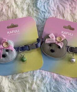 COLLAR PARA MASCOTA DE GATO CON LAZO #1.0 1UND (2PCS)