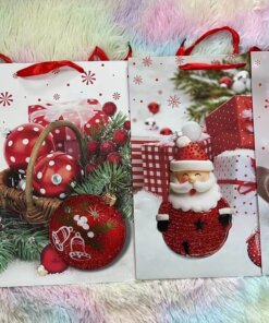 BOLSA REGALO NAVIDAD 39X30X12CM 1UND