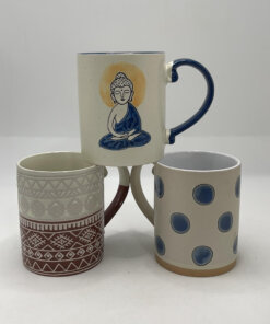 JARRA CERÁMICA CON DISEÑO VARIADO 1UND
