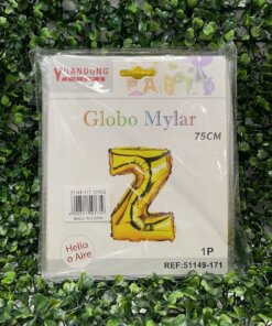 GLOBO METÁLICO DORADO LETRA Z 75CM 1UND