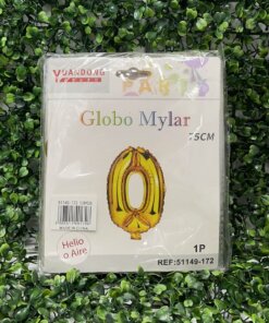 GLOBO METÁLICO DORADO #0 75CM 1UND
