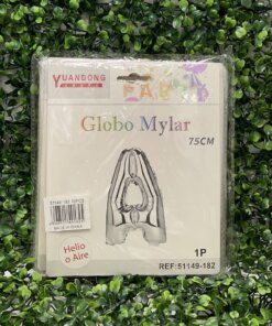 GLOBO METÁLICO PLATEADO LETRA A 75CM 1UND