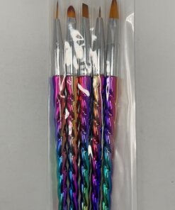 PINCEL PARA UÑAS COLORES 1UND (5PCS)