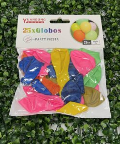 GLOBO NACARADO SURTIR COLOR 23CM 1UND (25PCS)