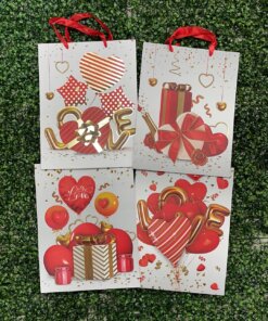 BOLSA DE REGALO DE CORAZÓN 39X30X12CM 1UND