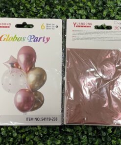 SET DE GLOBOS METÁLICOS PARA FIESTA DE ESTRELLA FUCSIA 1UND (6PCS)