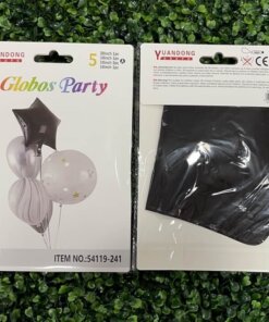 SET DE GLOBOS PARA FIESTA DE ESTRELLA NEGRA 1UND (5PCS)