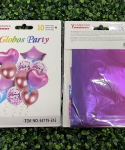 SET DE GLOBOS METÁLICOS PARA FIESTA DE ESTRELLA MORADA 1UND (10PCS)