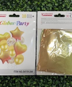 SET DE GLOBOS METÁLICOS PARA FIESTA DE ESTRELLA DORADA 1UND (10PCS)