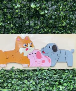 ROMPECABEZA DE MADERA DE ANIMALES 1UND