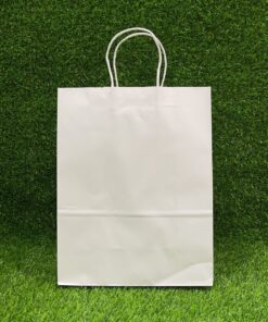 BOLSA DE REGALO GRANDE BLANCA PAPEL 33X26X12CM 1UND