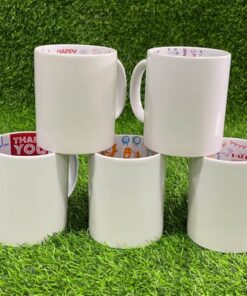 JARRA CERAMICA BLANCA DE INTERNO CON DISEÑO 1UND