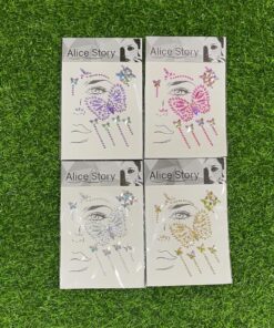 STICKER PARA OJOS DE COLORES DE MARIPOSA 1UND