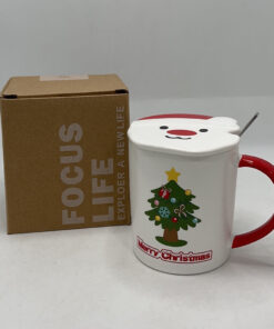 JARRA CERÁMICA DE NAVIDEÑO CON TAPA Y CUCHARA 1UND