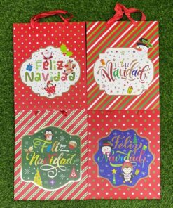 BOLSA REGALO NAVIDEÑA 26X32X10CM 1UND