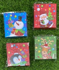 CAJA DE REGALO NAVIDEÑA 11.5X12X3.5CM 1UND