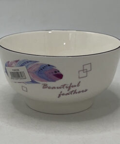 TAZA CERÁMICA DE PLUMAS 4.5" 1UND