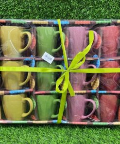 SET DE JARRA CERÁMICA CON DISEÑOS 1UND (12PCS)