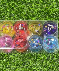 CANDELA DE GERATINA COLORES Y ESTRELLA (8PCS)