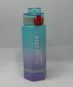 BOTELLA DE AGUA HEXÁGONA DE COLORES 750ML 1UNDS