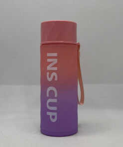 BOTELLA DE AGUA VIDRIO CUBIERTO CON COLORES 480ML 1UND