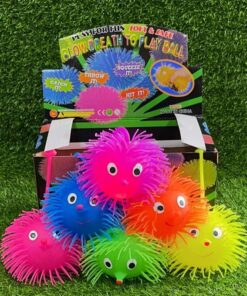 SQUISHY BOLA CON PELOS CON LUZ 1UND