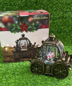ADORNO NAVIDAD DE CARRO CALABAZA CON SANTA Y MÚSICA 1UND