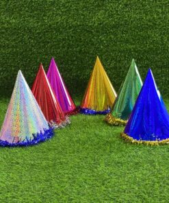 SOMBRERO PARA FIESTA DE BRILLA Y COLORES 24CM 1UND