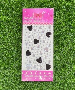 STICKER DE CORAZÓN NEGRA Y BRILLANTE 1UND