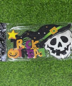DECORACIÓN HALLOWEEN DE BRUJA Y CALAVERA 1UND
