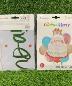SET DE GLOBOS METÁLICO DE BIRTHDAY QUEQUE 1UND (7PCS)
