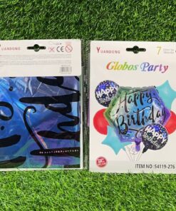 SET DE GLOBOS METÁLICO HAPPY BIRTHDAY 1UND (7PCS)