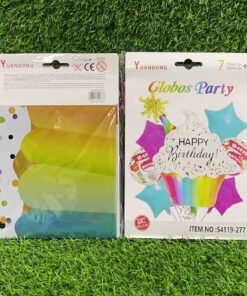 SET DE GLOBOS METÁLICO HAPPY BIRTHDAY 1UND (7PCS)