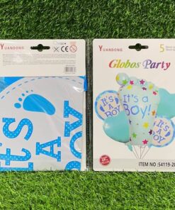 SET DE GLOBOS METÁLICO DE PIE IT´S A BOY 1UND (5PCS)