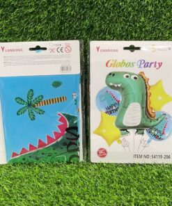 SET DE GLOBOS METÁICO DE DINOSAURIO 1UND (5PCS)