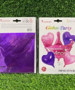 SET DE GLOBOS METÁLICO DE CORONA HAPPY BIRTHDAY 1UND (5PCS)