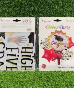 SET DE GLOBOS METÁLICO DE CONGRATS 1UND (5PCS)